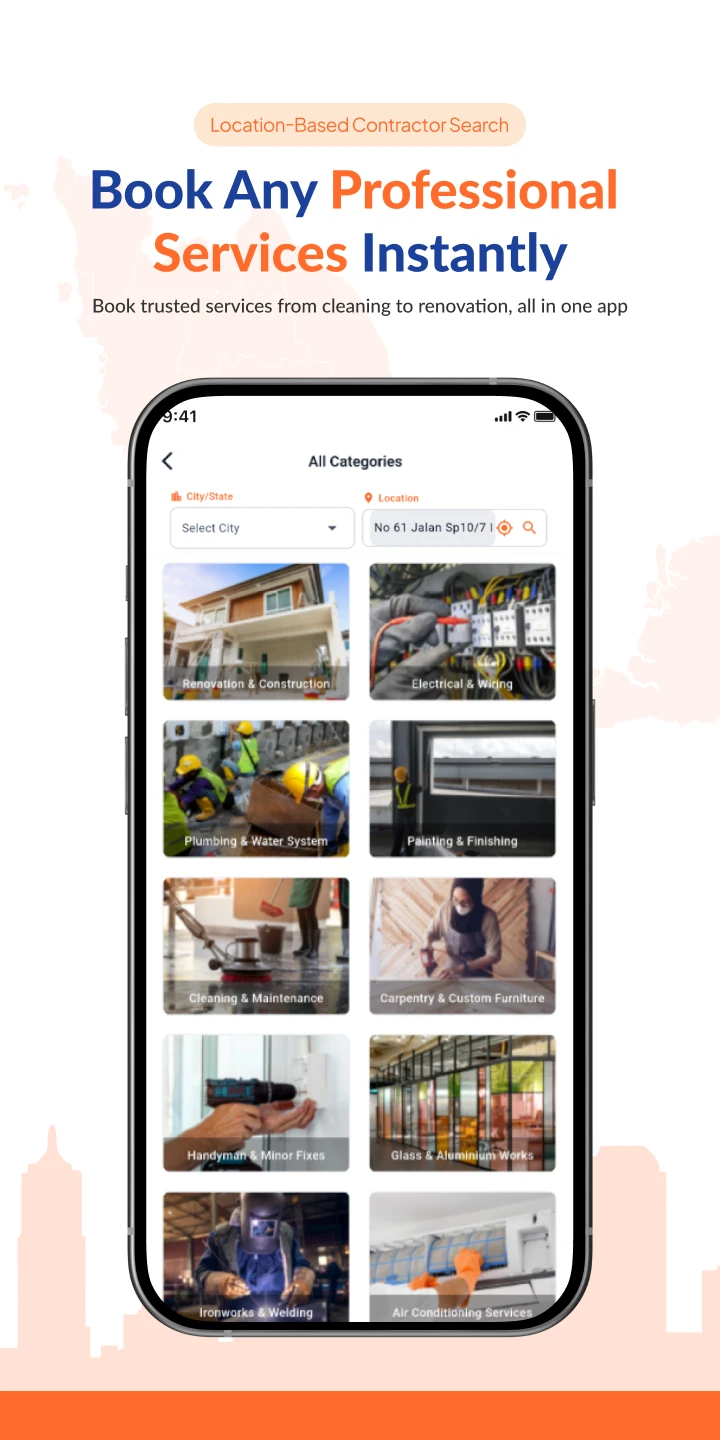 Pilih Kontraktor App - Feature 1