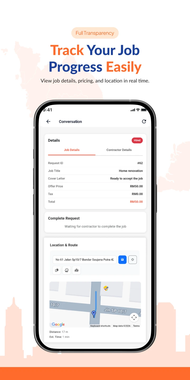 Pilih Kontraktor App - Feature 3